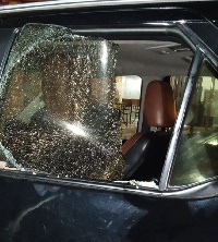 Bibi Bright's car was reportedly smashed by some NDC supporters