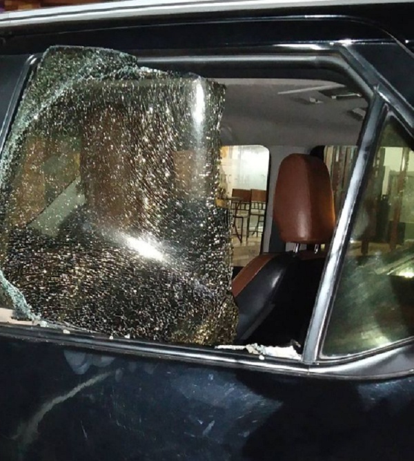Bibi Bright's car was reportedly smashed by some NDC supporters