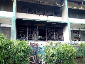 Fire ravaged Asuom SHS Boys dormitory