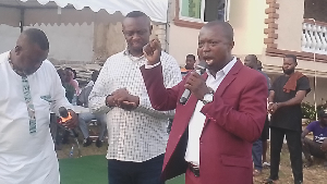 NDC's Baah Acheamfour delivering a speech during program