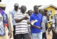 Kwabena Boadu in blue shirt