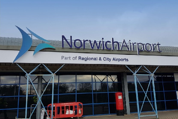 Norwich Airport has closed until 12:30 due to an incident on the airfield