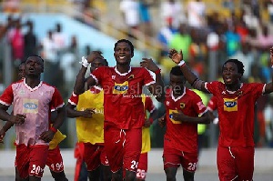 Jubilant Asante Kotoko players