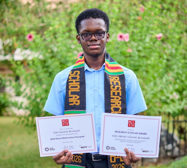 Yaw Omane Boamah is a student of the Ghana International School (GIS)