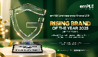 emPLE Life Insurance Ghana LTD has been named Rising Brand of the Year 2025
