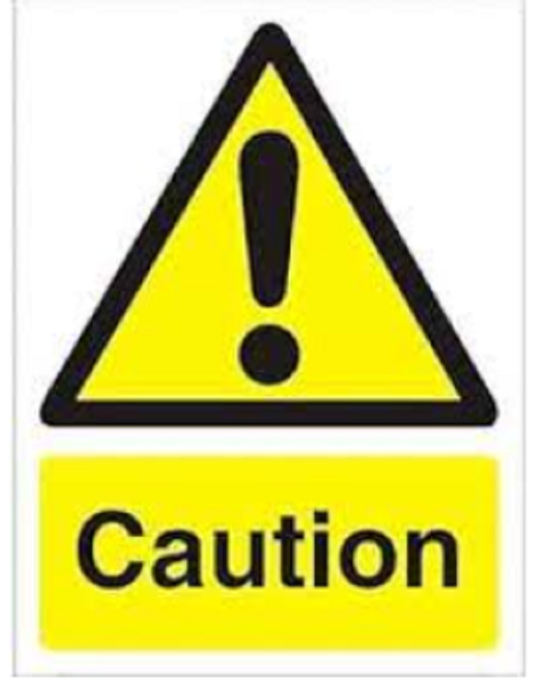 A caution sign
