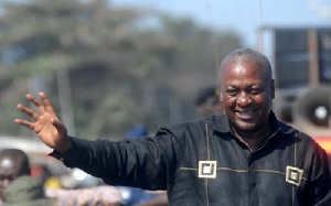 President John Dramani Mahama on a campaign tour