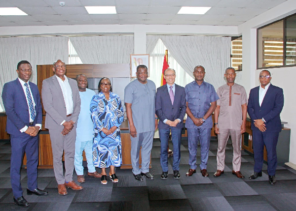 Kwame Agbodza, the Chinese Ambassador to Ghana, H.E. Tong Defa among other staff