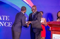 Booomers receiving SME of the Year Award in Ghana