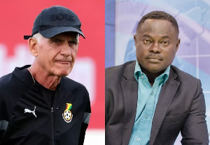 Black Stars coach Carlos Queiroz and ex-Ghanaian player Nii Odartey Lamptey