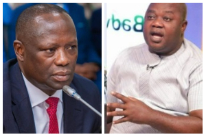 Emmanuel Armah-Kofi Buah [L] and Omanhene Kwabena Asante
