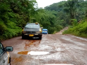 The deplorable state of the Adum-Banso road