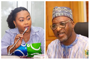 Phyllis Naa Koryoo Okunor (L) and Muntaka Mohammed-Mubarak (R)