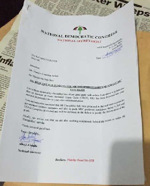 The alleged letter circulating on social media