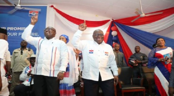 President Akufo-Addo and Vice President Bawumia during NPP's Delegates Conference