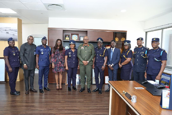 The leadership of the Customs Division of the GRA with their counterparts from the Tema Port