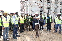 The visit was aimed at assessing the progress of work on the facility