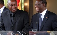 President Mahama & President Ouatarra during a two-day official Visit to the Francophone neighbour.