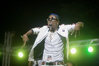 Shatta Wale on stage at Zylofon Aflao Concert