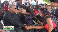 Former President John Mahama was present at Super OD's funeral