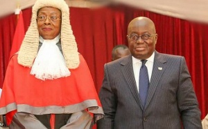President Akufo-Addo with Justice Sophia Akuffo