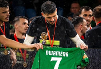 Egnatia players pay tribute to Raphael Dwamena