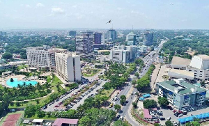 A drone footage of Accra