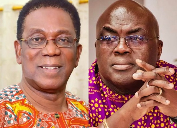Prof. Kwesi Yankah (L) and Chief of Staff Julius Debrah (R)