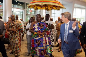 Ghana's Asante king during the Memphis in May International Festival. Photo: Facebook/Manhyia