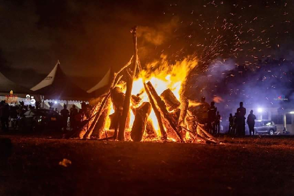 The Presec bonfire was attended by numerous old students