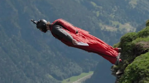 Liam Byrne died during a jump