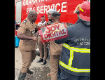 Watch as GNFS officers ‘deal’ with motor rider over no water in fire tender claim