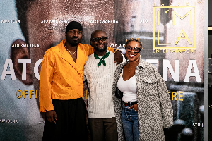 Elorm Condobery [C] with some personalities during the premier