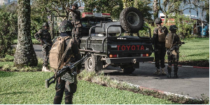 Congolese Army on patrol in North Kivu province, eastern Democratic Republic of the Congo