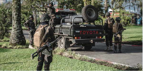 Congolese Army on patrol in North Kivu province, eastern Democratic Republic of the Congo