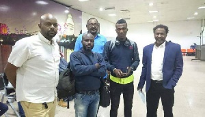 Abednego Tetteh (second from right) in Sudan