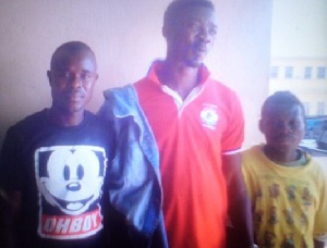 The suspects from right, Emmanuel Attah 19, Efa Samuel 26, and  Akwesi Opoku 36