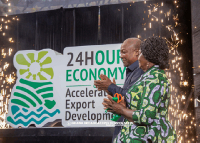 President Mahama and Professor Opoku-Agyemang at the launch of the 24-Hour Economy