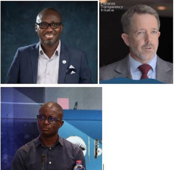 Professor Dennis Aheto (left),  Sven Biermann (middle) and  Nelson Atanga Ayamdoo (right)