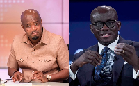 Godwin Edudzi Tameklo (L) has taken a swipe at Godfred Dame