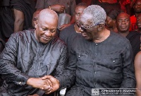 Ex-Presidents Kufuor and Mahama met at a funeral over the weekend