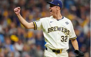The Milwaukee Brewers' starting pitcher Jacob Misiorowski led Major League Baseball with 252 stricks