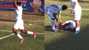 Kelsey fractured his ankle while celebrating