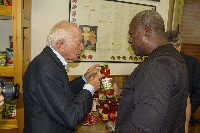 Mr. Giuseppe Rodolfi (left) with President Mahama