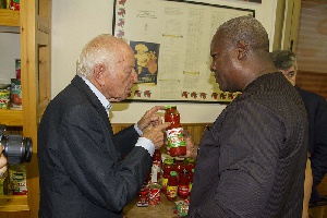 Mr. Giuseppe Rodolfi (left) with President Mahama