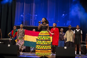 Yaa Yaa performs at the Ghana@60 edition of Africa Umoja