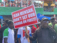 One of the placards exhibited at the Enough is Enough Demo