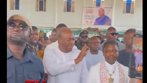 President Mahama at Opambour's church