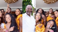 Combination photo of Ken Agyapong and his daughters