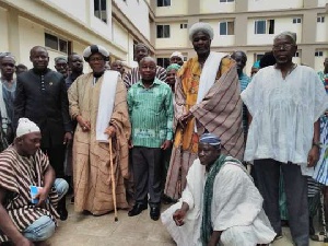 Health Minister, Kwaku Agyeman-Manu and chiefs during the opening ceremony